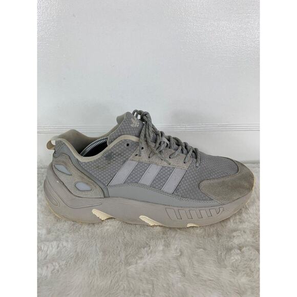 Adidas ZX22 Boost Mens Sneakers Size 11 Gray Mesh & Suede Athletic Shoes - Picture 7 of 10
